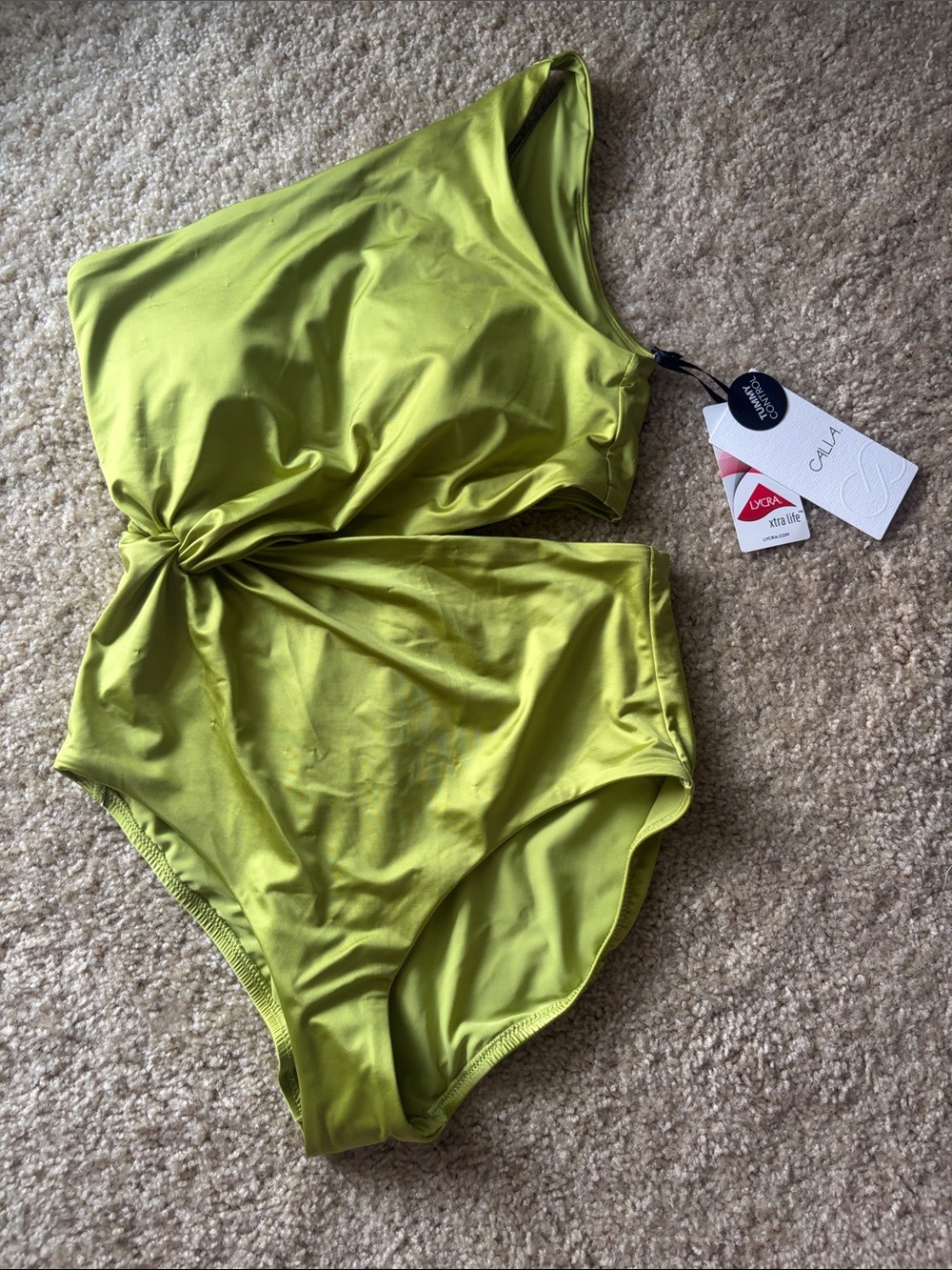 Calia Lime Green One-Piece Swimsuit
